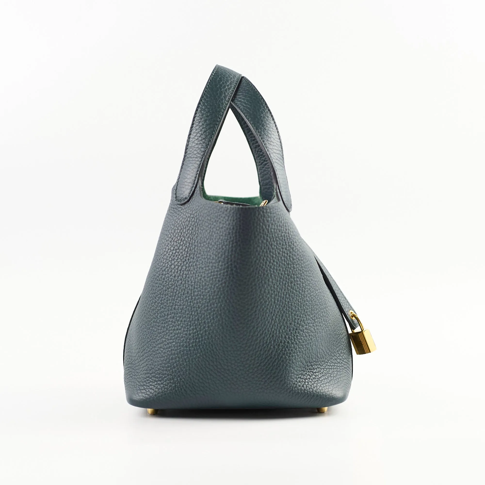 Hermes Picotin 18 Vert Cypres Clemence GHW