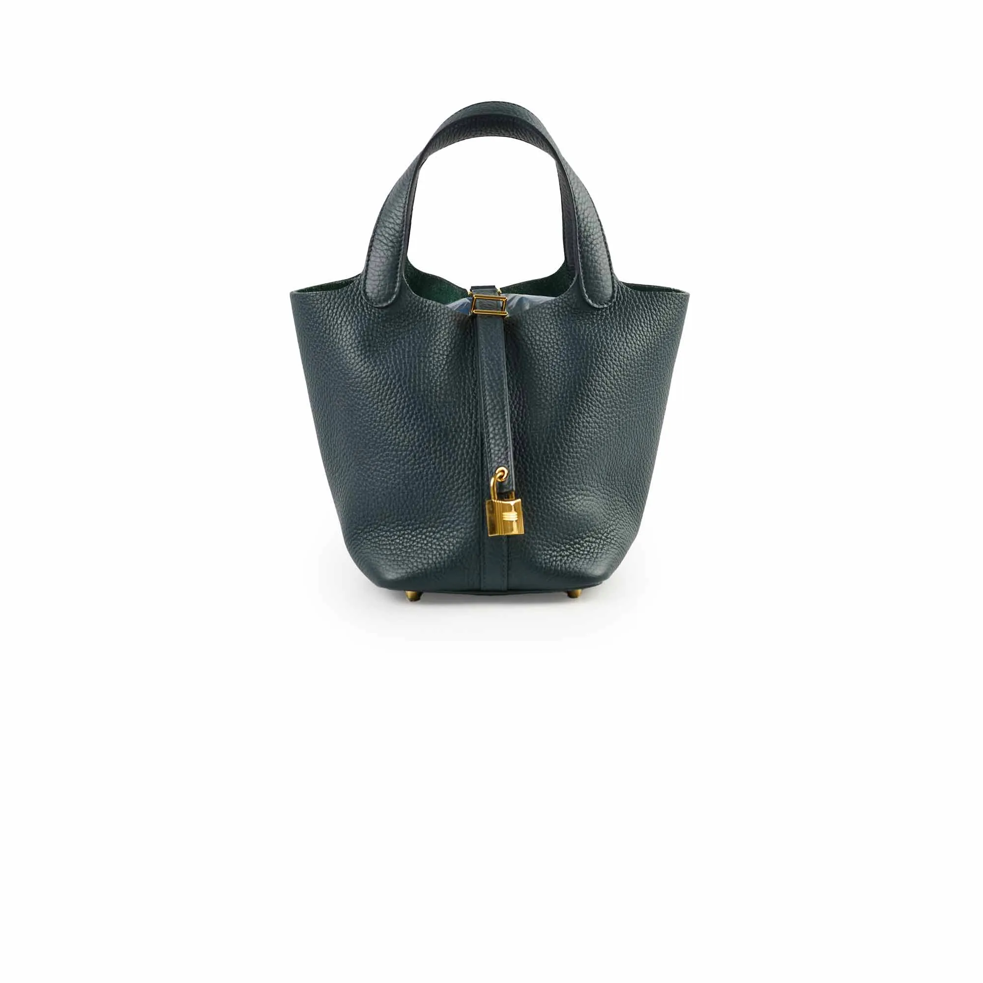 Hermes Picotin 18 Vert Cypres Clemence GHW Top Handle Bags Cheap