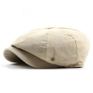 Hermes Vintage Newsboy Cap stylish boater hat with ribbon on model