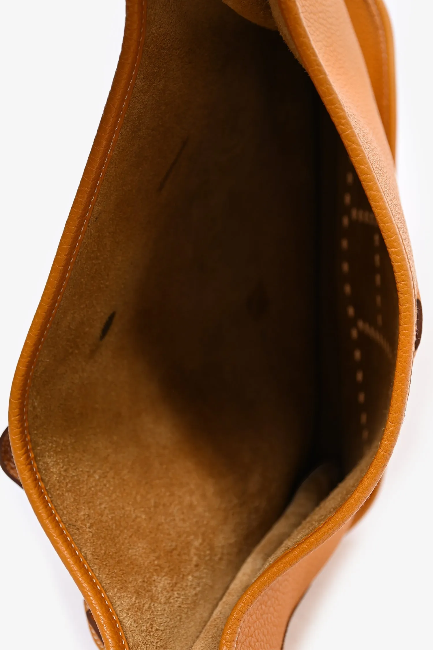 Herm??s 2002 Orange Clemence Leather Evelyn GM Crossbody