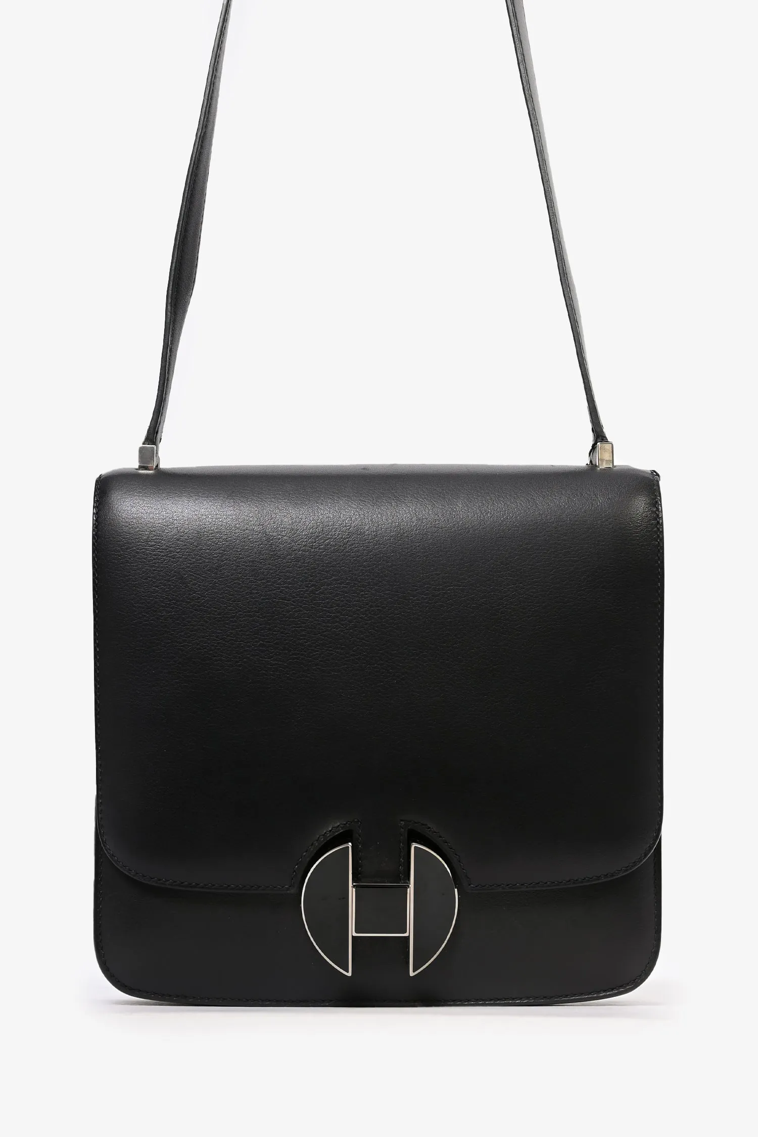 Herm??s 2018 Black Evercolor Leather 2002 20 Crossbody Bag