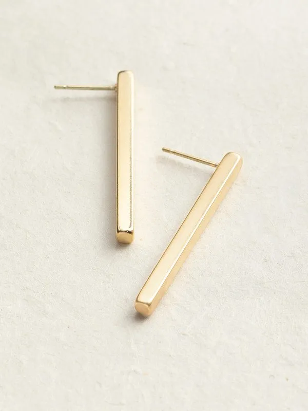 Boucles d'oreilles post larges Holly Yashi Riley - Or