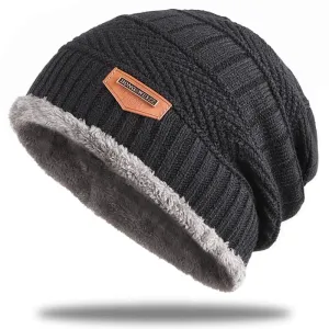 Hong Weizz Knitted Lined Beanie stylish boater hat with ribbon on model