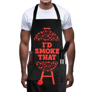 I'd Smoke That - Apron portable camping kitchen set discount camping cookware kit sale olding camp kitchen box clearance