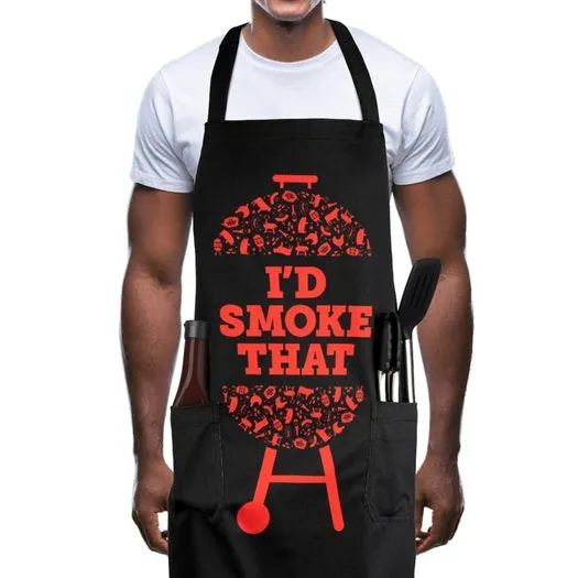 I'd Smoke That - Apron portable camping kitchen set discount camping cookware kit sale olding camp kitchen box clearance