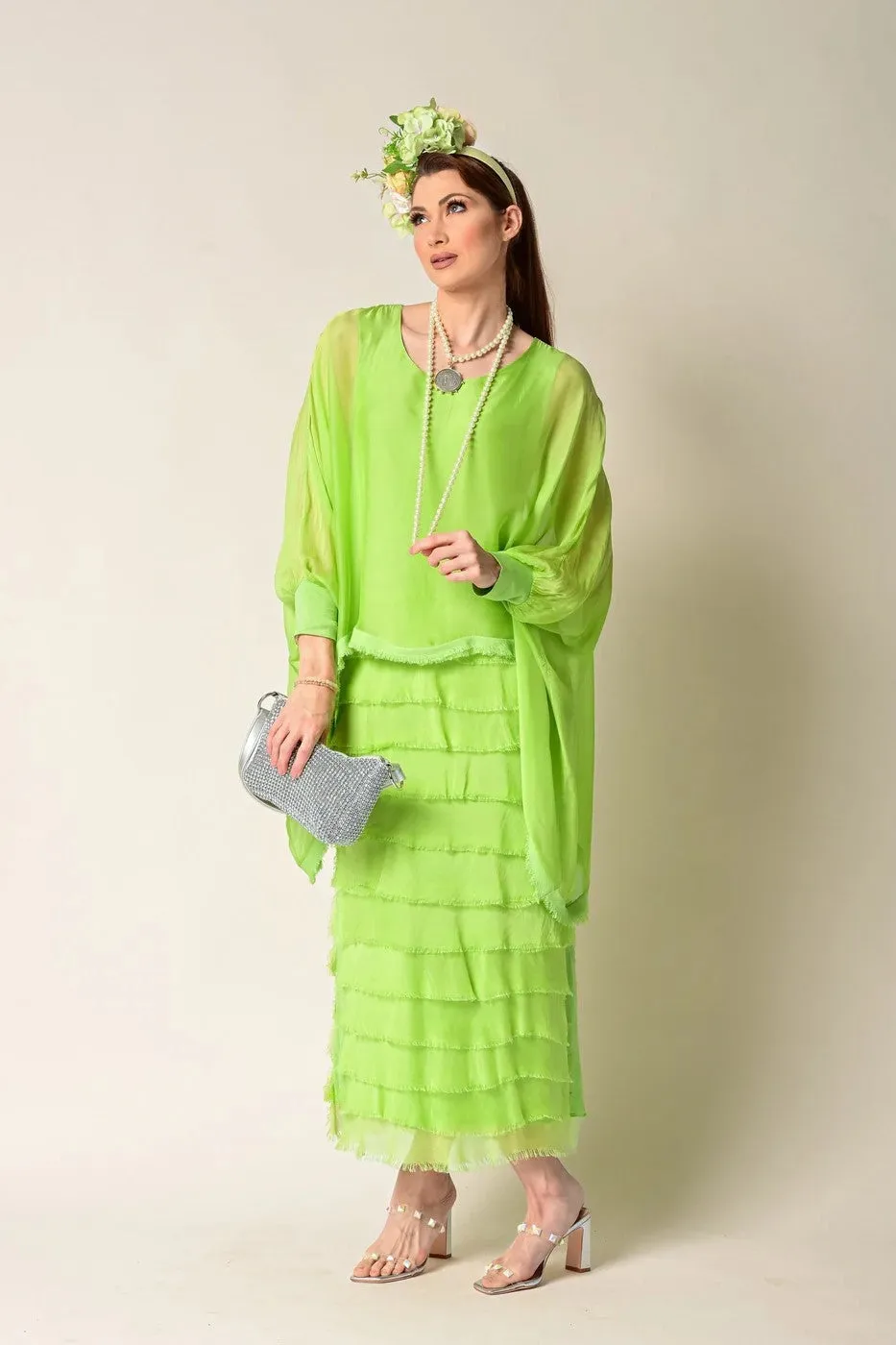 Clothings Imagine Fashion - 10IM3862LS-LS Candie Silk Dress Dresses women dresses dress stores