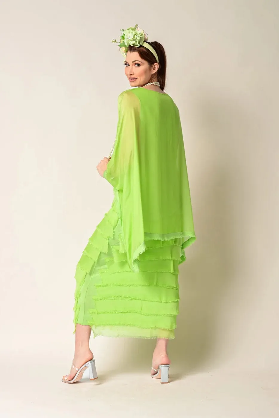 Imagine Fashion - 10IM3862LS-LS Candie Silk Dress