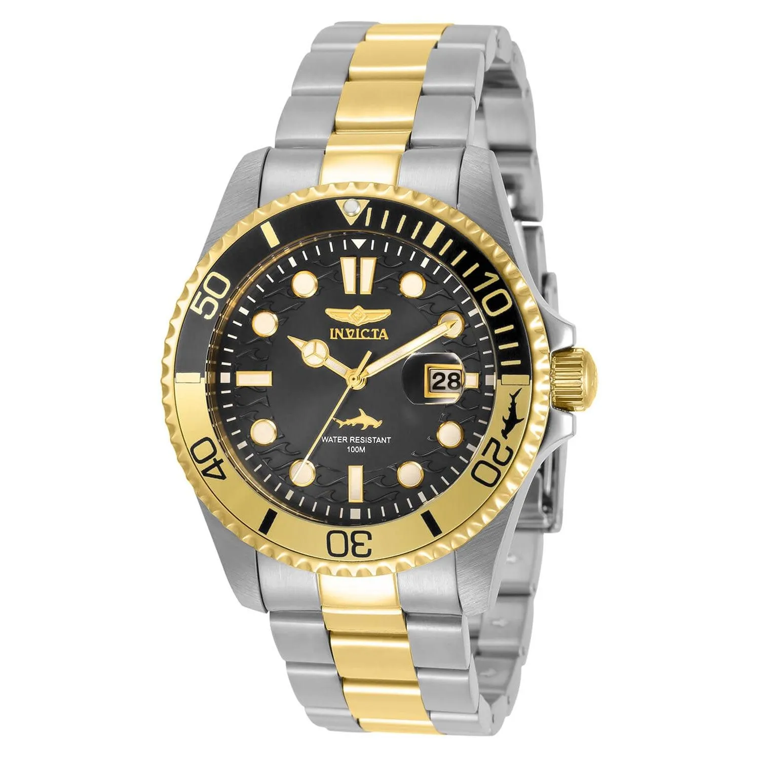 Invicta 30944 Men's Pro Diver Quartz Black Dial Bracelet Watch 