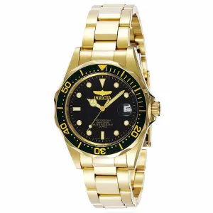Invicta 8936 Men's Pro Diver Gold Plated SS Black Dial Watch Luxury Quartz Watch Quartz Watch Sale