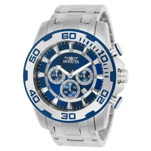 Invicta Men's Chronograph Stainless Steel Watch - Pro Diver Blue Dial Quartz | 22319 Luxury Quartz Watch Quartz Watch Sale