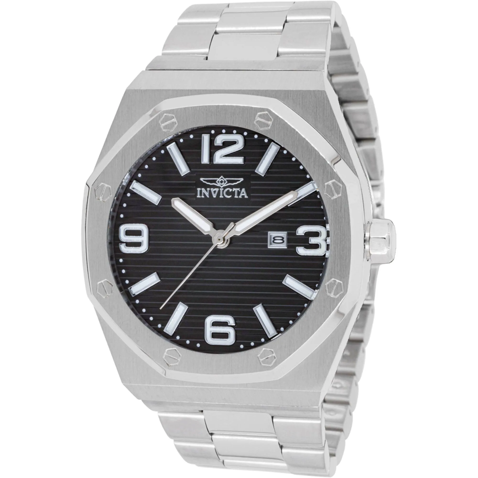 Invicta Men's Quartz Watch - Huracan Black Dial Stainless Steel Bracelet | 45781 Luxury Quartz Watch Quartz Watch Sale