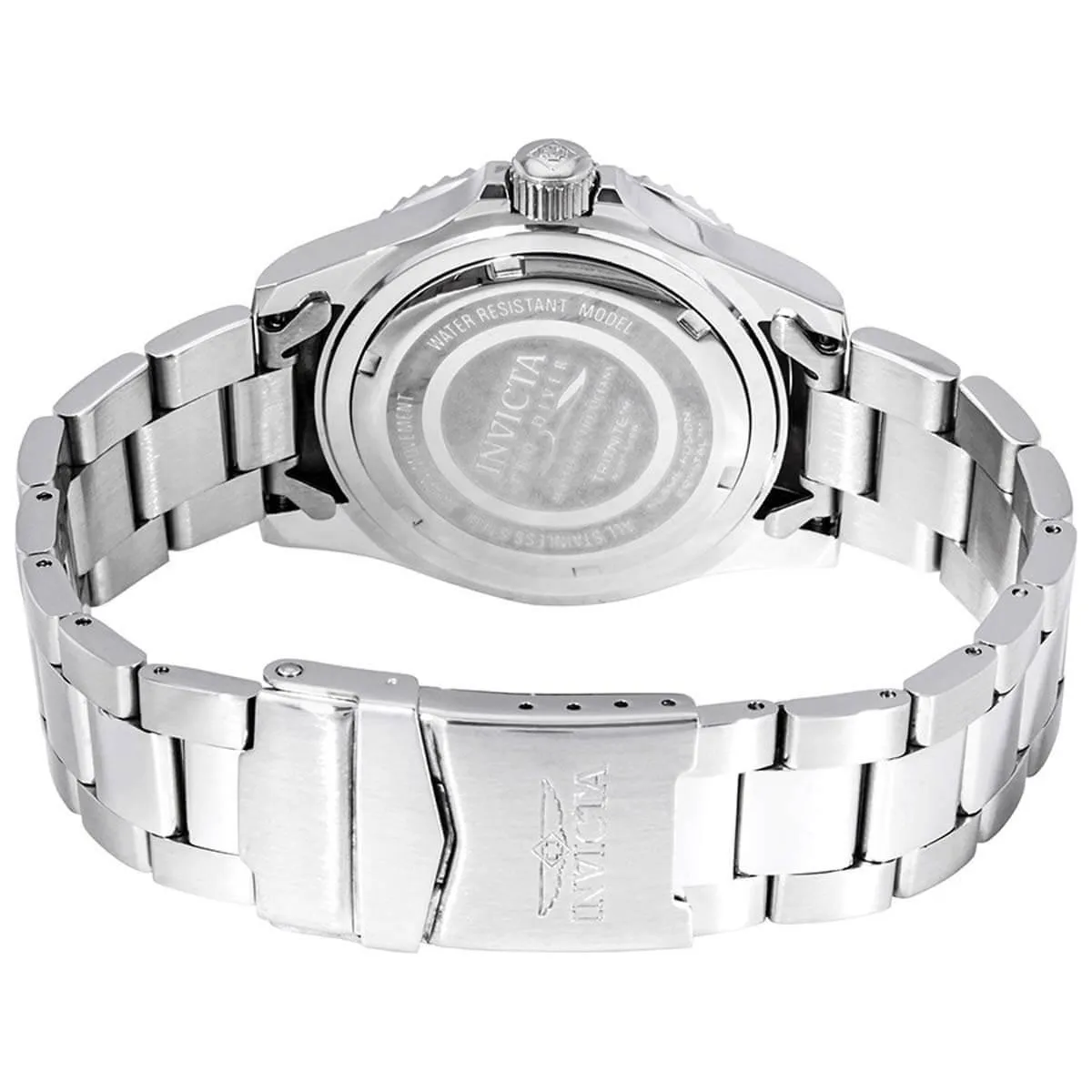 Invicta Men's Quartz Watch - Pro Diver Black Dial Stainless Steel Bracelet | 26970