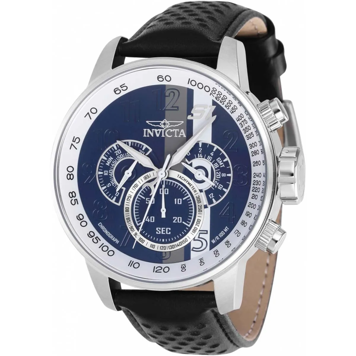 Invicta Men's Quartz Watch - S1 Rally Chronograph Black Genuine Leather Strap | 39023 Luxury Quartz Watch Quartz Watch Sale