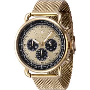 Invicta Men's Quartz Watch - Speedway Chronograph Gold Tone Dial Mesh Bracelet | 47360 Luxury Quartz Watch Quartz Watch Sale