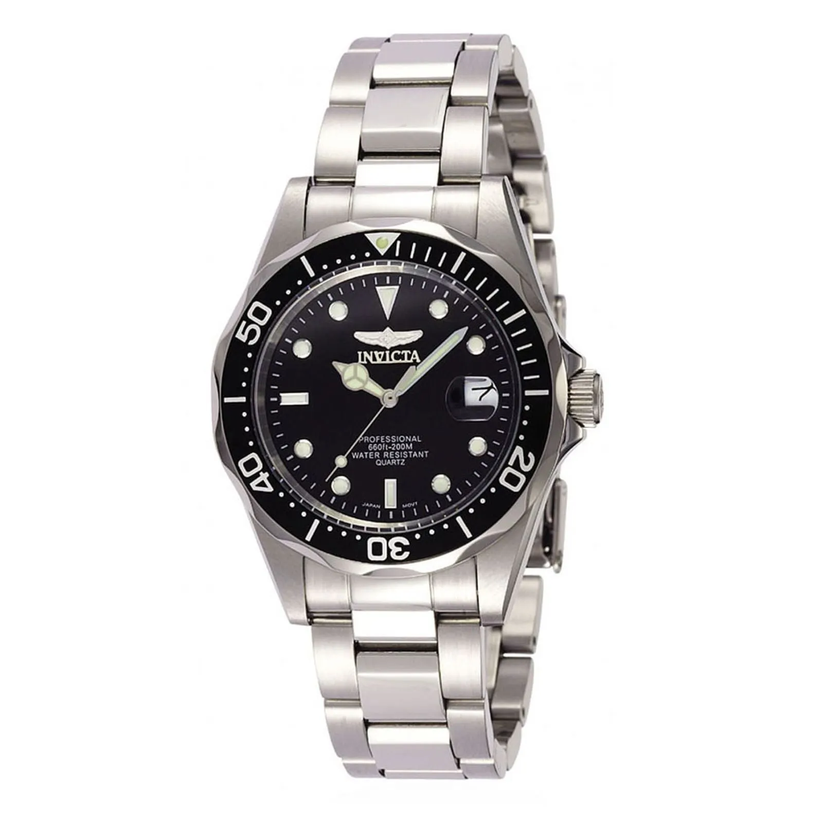 Invicta Men's Stainless Steel Quartz Watch - Pro Diver Black Dial Date | 8932 Luxury Quartz Watch Quartz Watch Sale