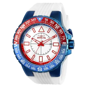 Invicta Men's Watch - Aviator Quartz Compass Date Display White Rubber Strap | 23997 Luxury Quartz Watch Quartz Watch Sale