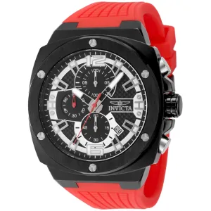 Invicta Men's Watch - Invicta Racing Chrono Black Case Red Silicone Strap | 48880 