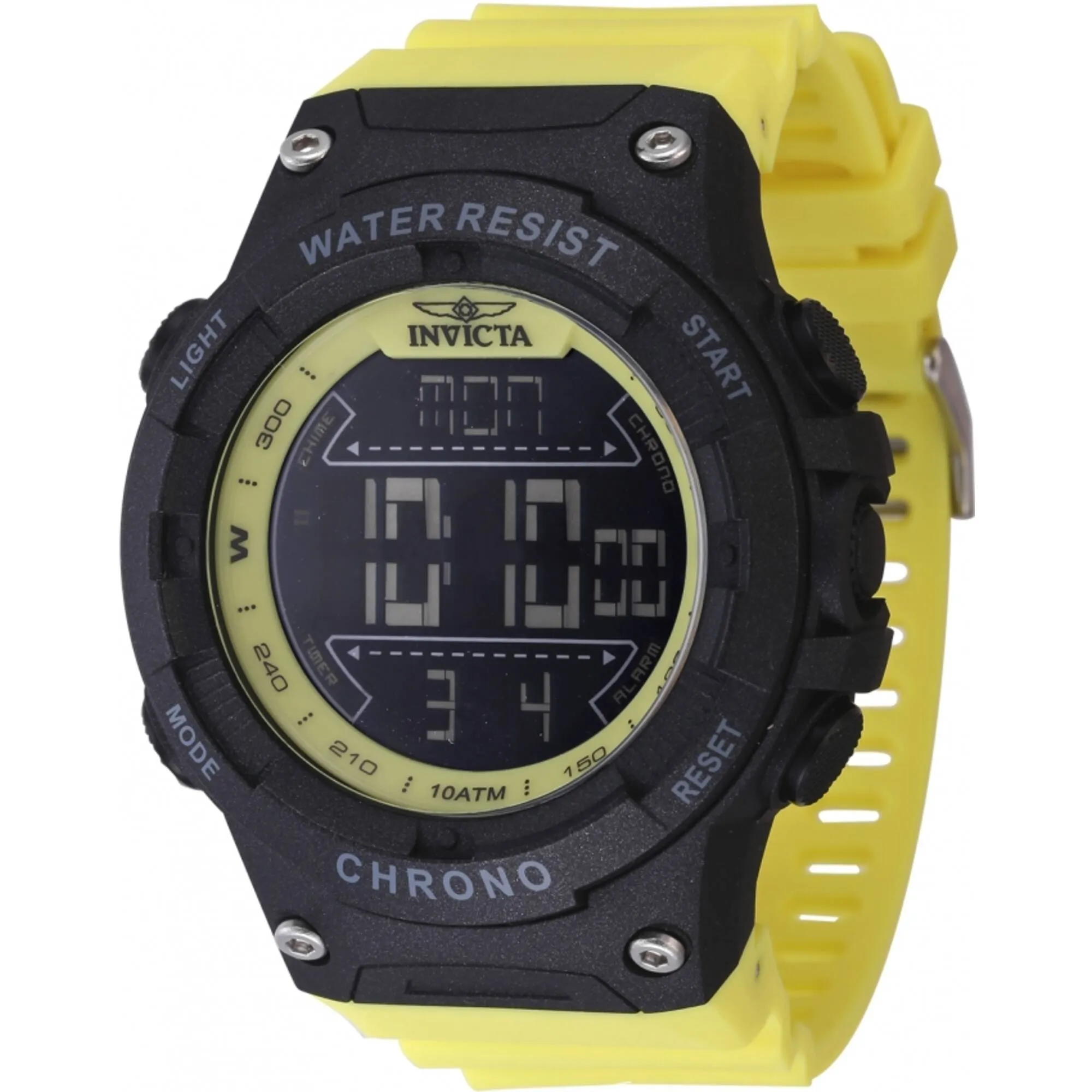 Invicta Men's Watch - Invicta Racing Digital Dial Yellow Polyurethane Strap | 47527 Luxury Quartz Watch Quartz Watch Sale
