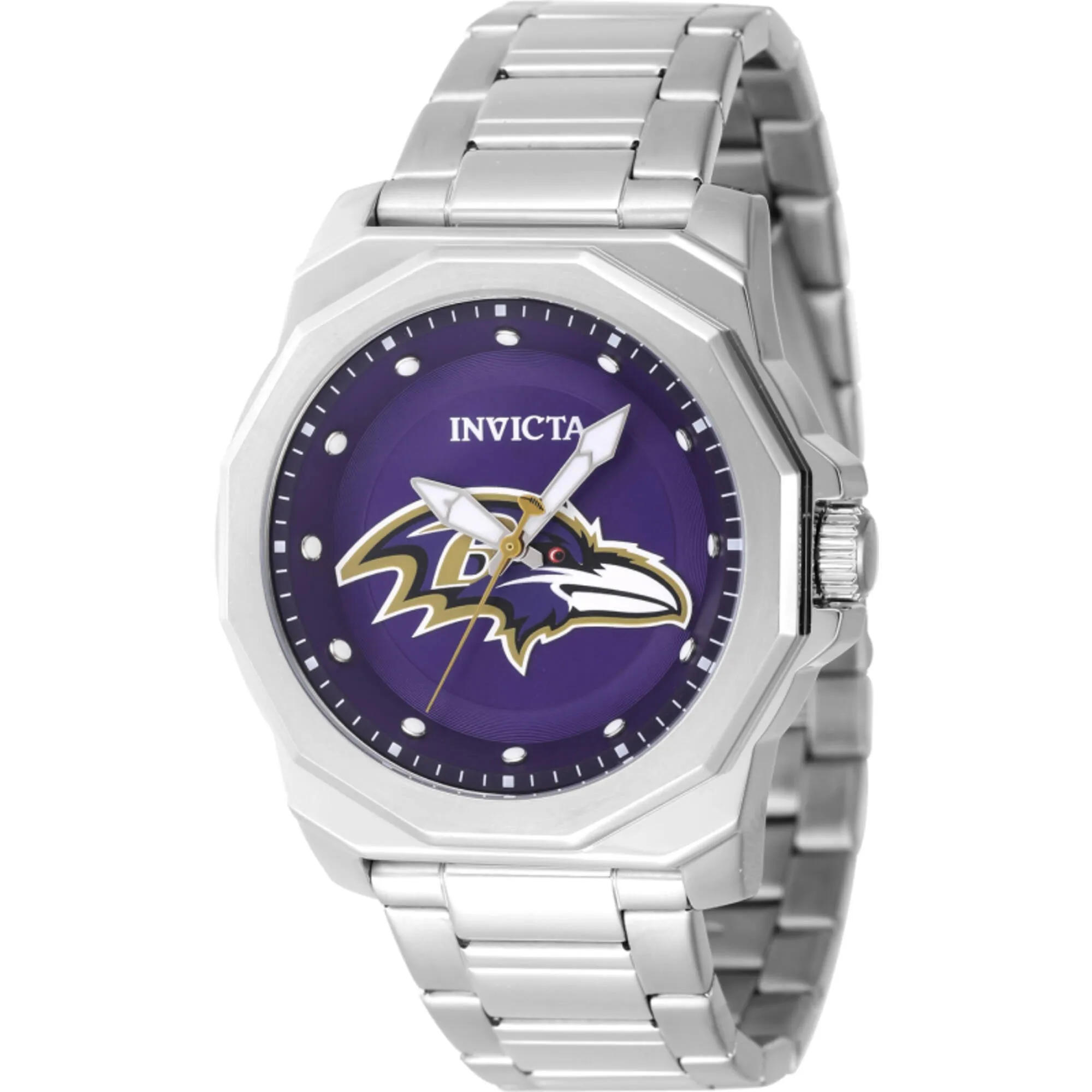Invicta Men's Watch - NFL Baltimore Ravens Blue Dial Stainless Steel Bracelet | 47927 Luxury Quartz Watch Quartz Watch Sale