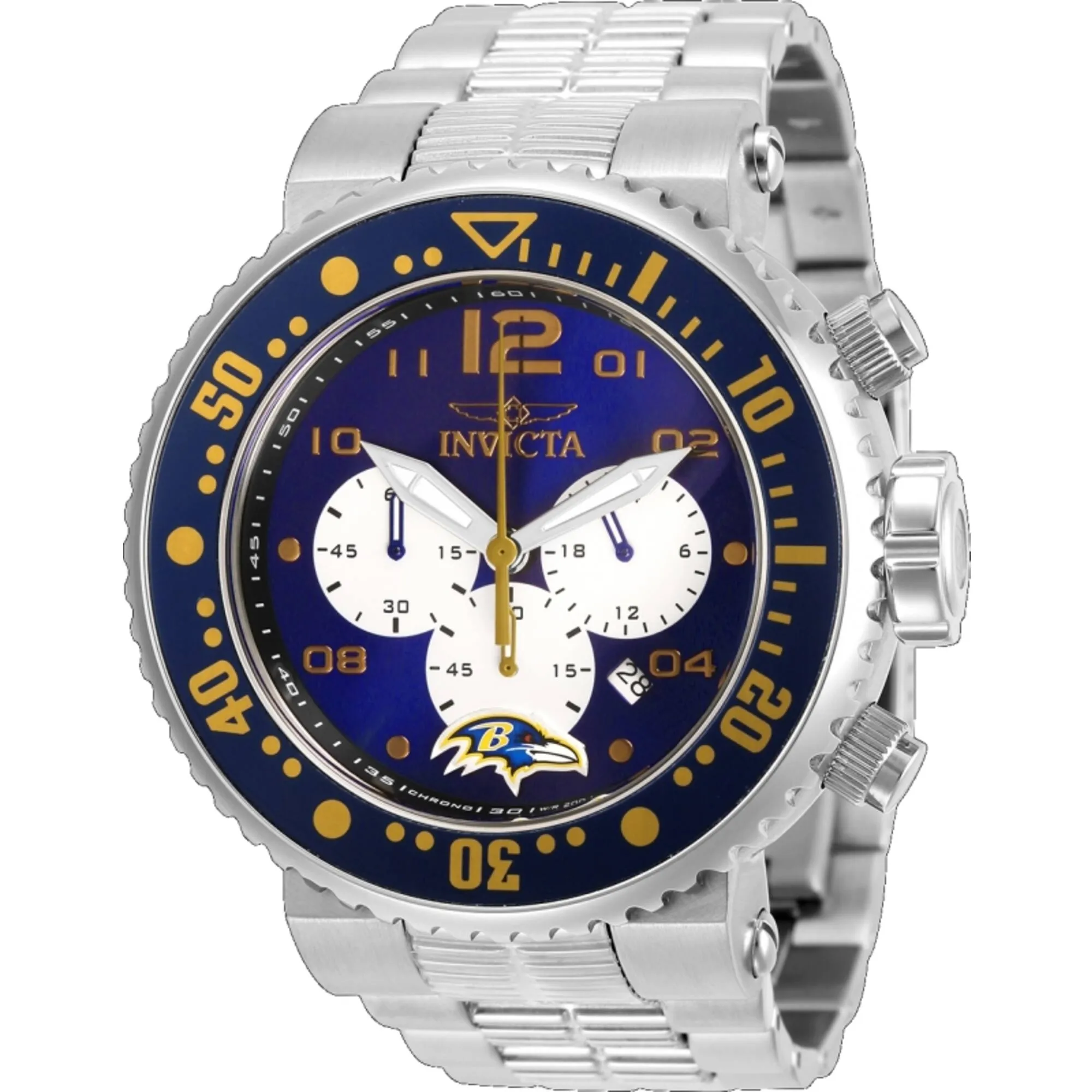 Invicta Men's Watch - NFL Baltimore Ravens Chronograph Purple and White Dial | 30257 Luxury Quartz Watch Quartz Watch Sale
