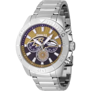 Invicta Men's Watch - NFL Baltimore Ravens Dark Yellow and Blue Dial Steel | 47940 Luxury Quartz Watch Quartz Watch Sale