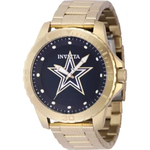 Invicta Men's Watch - NFL Dallas Cowboys Quartz Blue Dial Yellow Gold Bracelet | 48091 Luxury Quartz Watch Quartz Watch Sale