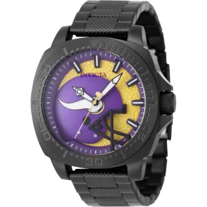 Invicta Men's Watch - NFL Minnesota Vikings Yellow and Purple Dial Bracelet | 47889 Luxury Quartz Watch Quartz Watch Sale