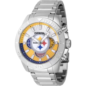 Invicta Men's Watch - NFL Pittsburgh Steelers Yellow, Silver and Blue Dial | 47933 Luxury Quartz Watch Quartz Watch Sale