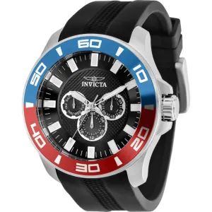 Invicta Men's Watch - Pro Diver Quartz Chronograph Black Dial Silicone Strap | 35740 Luxury Quartz Watch Quartz Watch Sale