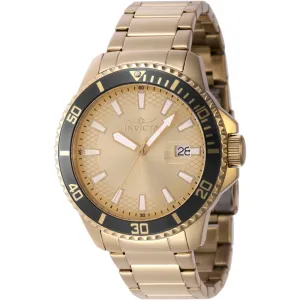 Invicta Men's Watch - Pro Diver Quartz Date Black/Gold Tone Bezel Bracelet | 46140 Luxury Quartz Watch Quartz Watch Sale