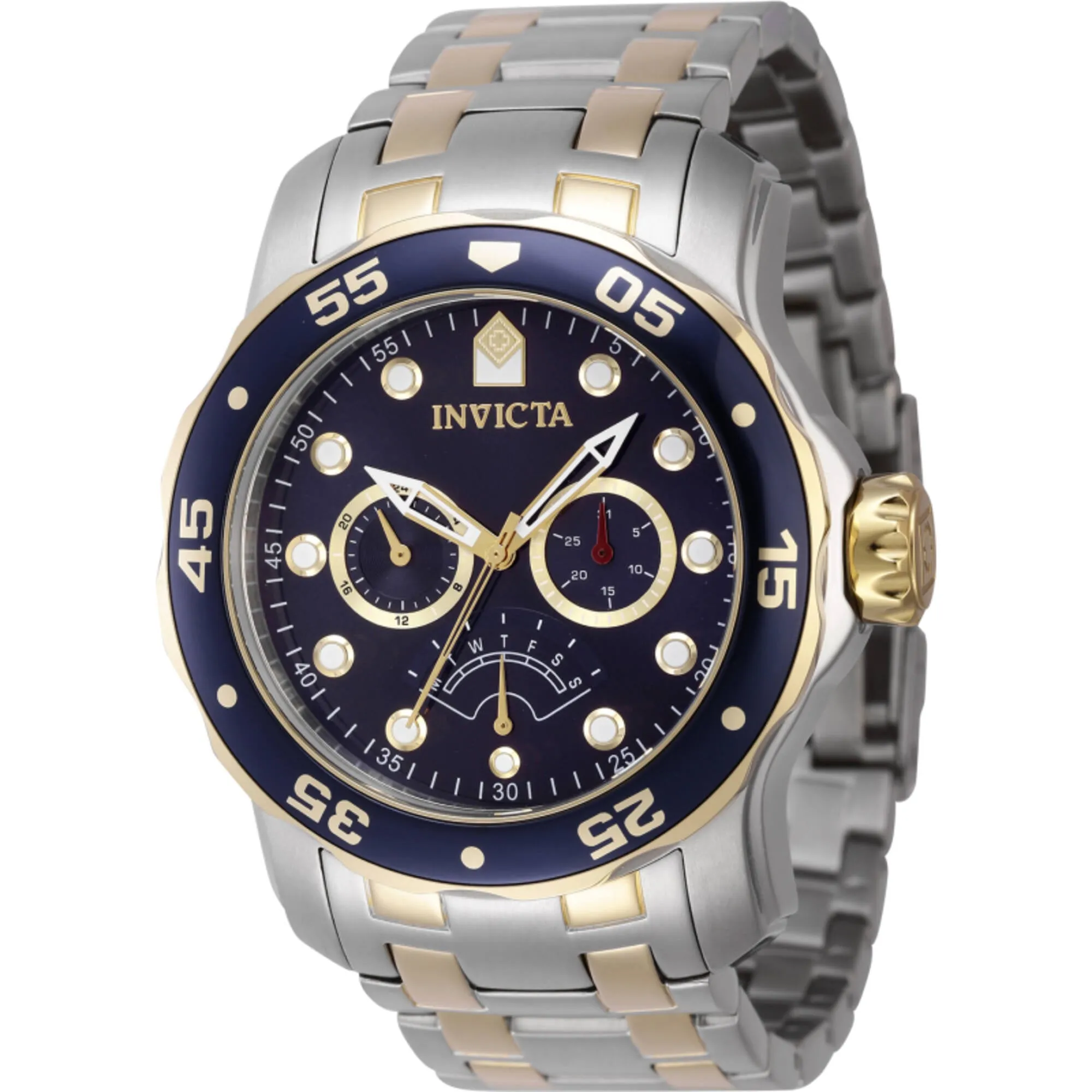 Invicta Men's Watch - Pro Diver Quartz Rotating Bezel Blue Dial TT Bracelet | 47001 Luxury Quartz Watch Quartz Watch Sale