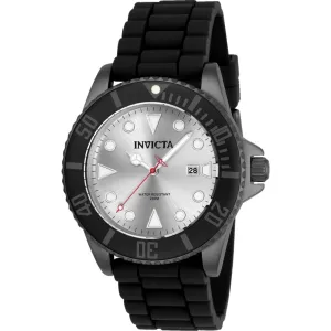 Invicta Men's Watch - Pro Diver Silver Tone Dial Gunmetal Case Black Strap | 90307 Luxury Quartz Watch Quartz Watch Sale