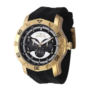 Invicta Men's Watch - Pro Diver White and Black Dial Silicone Strap Day-Date | 45741 Luxury Quartz Watch Quartz Watch Sale