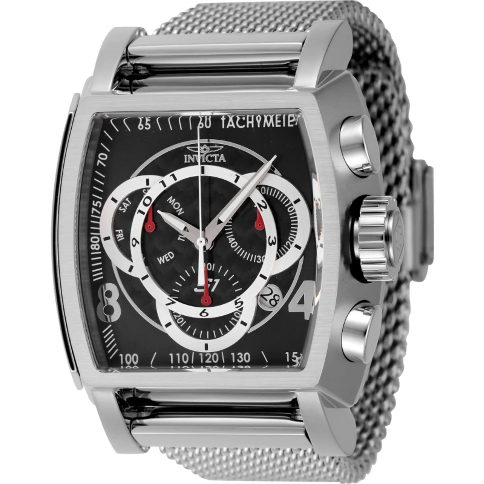 Invicta Men's Watch - S1 Rally Chronograph Silver and Black Dial Bracelet | 46007 Luxury Quartz Watch Quartz Watch Sale