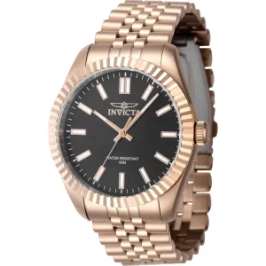 Invicta Men's Watch - Specialty Black Dial Rose Gold Steel Bracelet Quartz | 47492 Luxury Quartz Watch Quartz Watch Sale