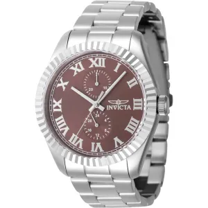 Invicta Men's Watch - Specialty Copper Brass Dial Silver Tone Steel Bracelet | 47424 Luxury Quartz Watch Quartz Watch Sale