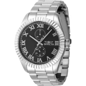 Invicta Men's Watch - Specialty Quartz Black Dial Silver Tone Steel Bracelet | 47420 Luxury Quartz Watch Quartz Watch Sale