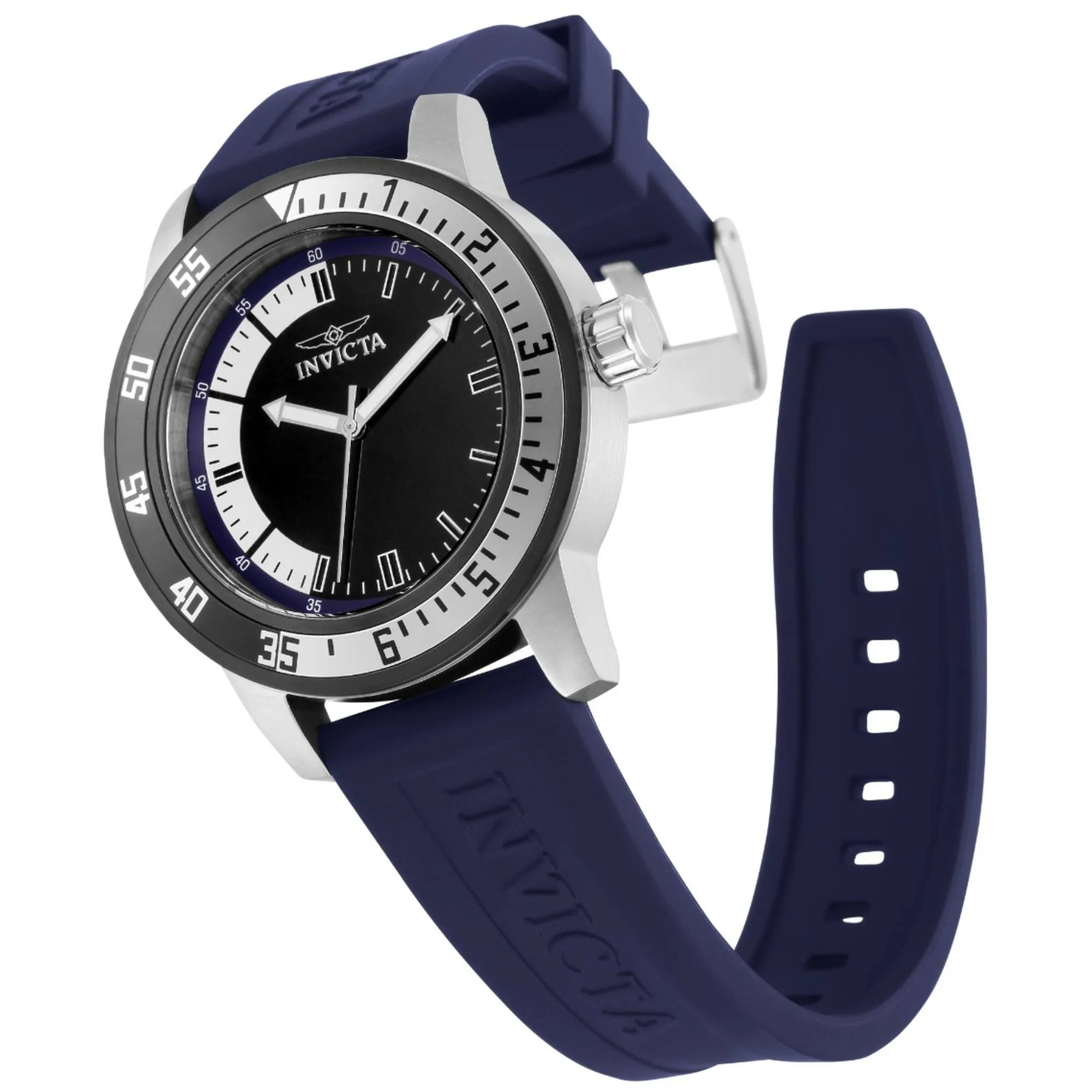 Invicta Men's Watch - Specialty White, Blue and Black Dial Silicone Strap | 34013