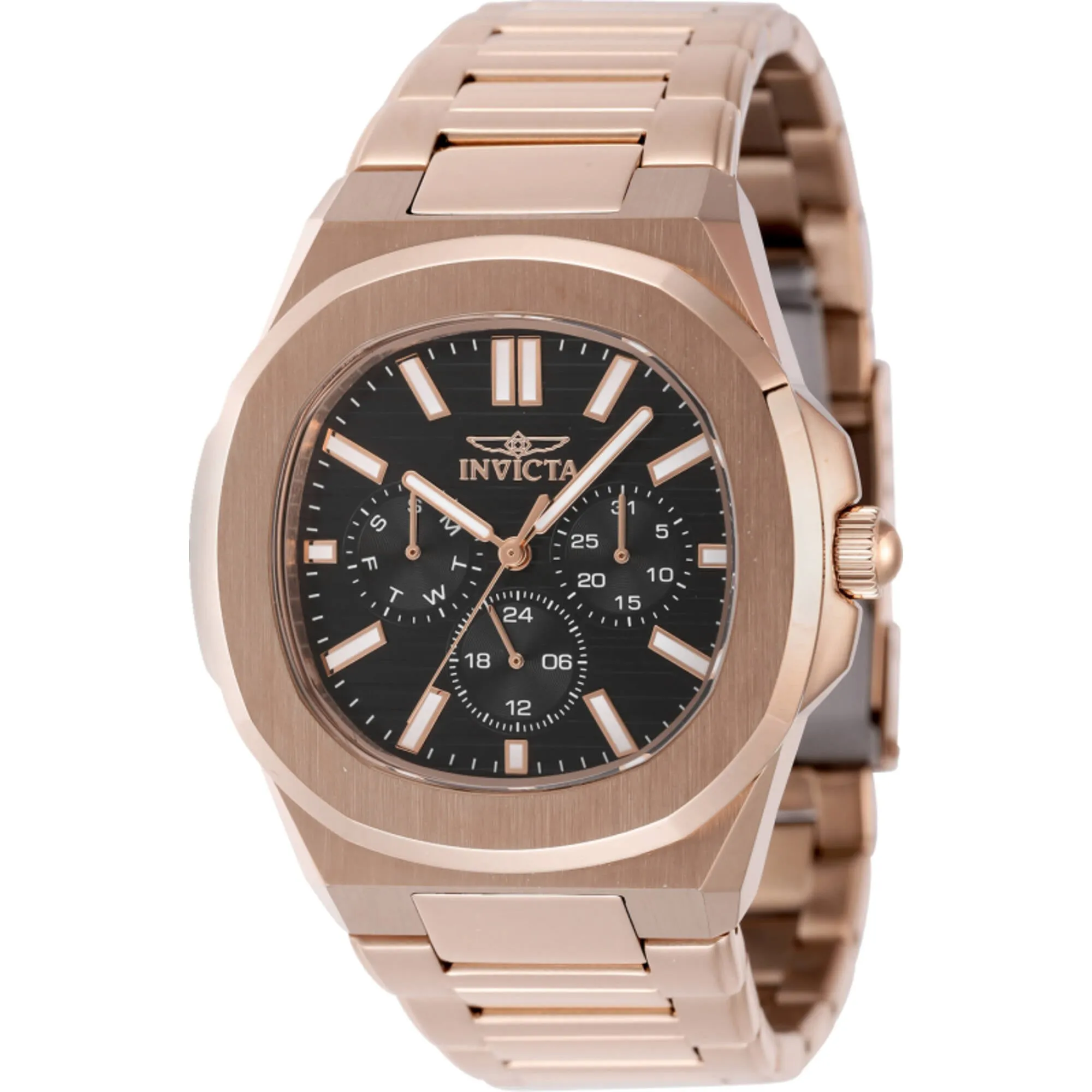 Invicta Men's Watch - Speedway Quartz Brown Dial Rose Gold Steel Bracelet | 48524 