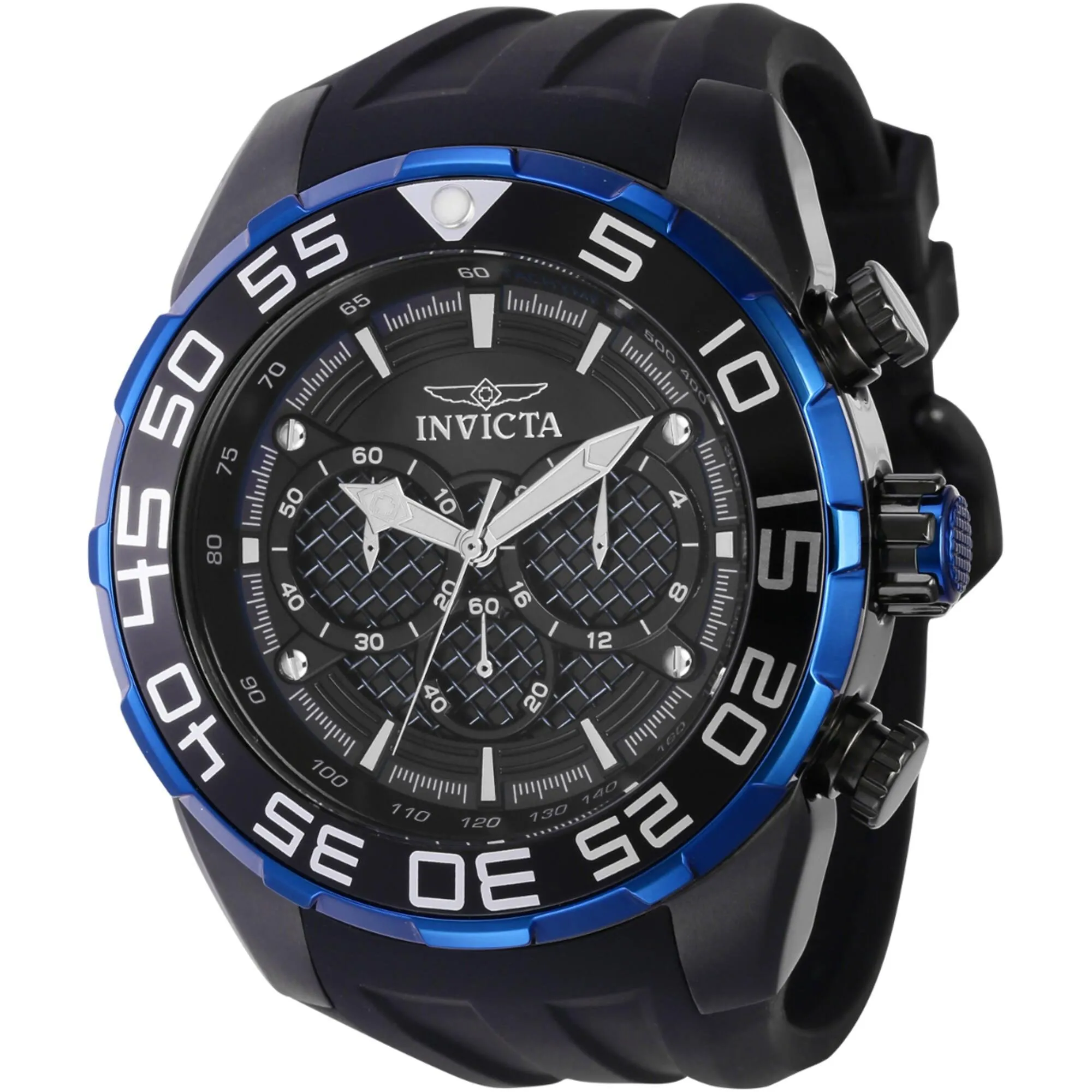 Invicta Men's Watch - Speedway Scuba Chronograph Black Dial Silicone Strap | 37715 Luxury Quartz Watch Quartz Watch Sale