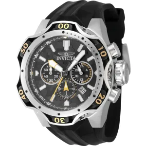 Invicta Men's Watch - Venom Chronograph Grey and Black Dial Silicone Strap | 47760 Luxury Quartz Watch Quartz Watch Sale