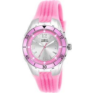 Invicta Women's Watch - Angel Silver and Pink Dial Silicone Strap Quartz | 17480 Luxury Quartz Watch Quartz Watch Sale