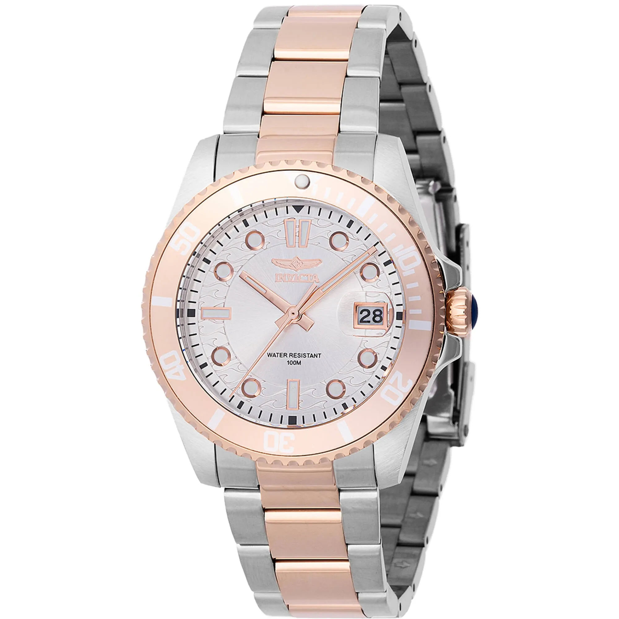 Invicta Women's Watch - Pro Diver Two Tone Rose Gold, Silver Tone Bracelet | 46690 Luxury Quartz Watch Quartz Watch Sale