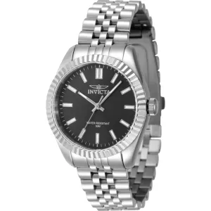 Invicta Women's Watch - Specialty Black Dial Silver Steel Bracelet Quartz | 47494 Luxury Quartz Watch Quartz Watch Sale