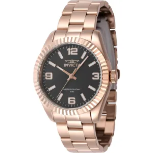 Invicta Women's Watch - Specialty Quartz Black Dial Rose Gold Steel Bracelet | 47476 Luxury Quartz Watch Quartz Watch Sale