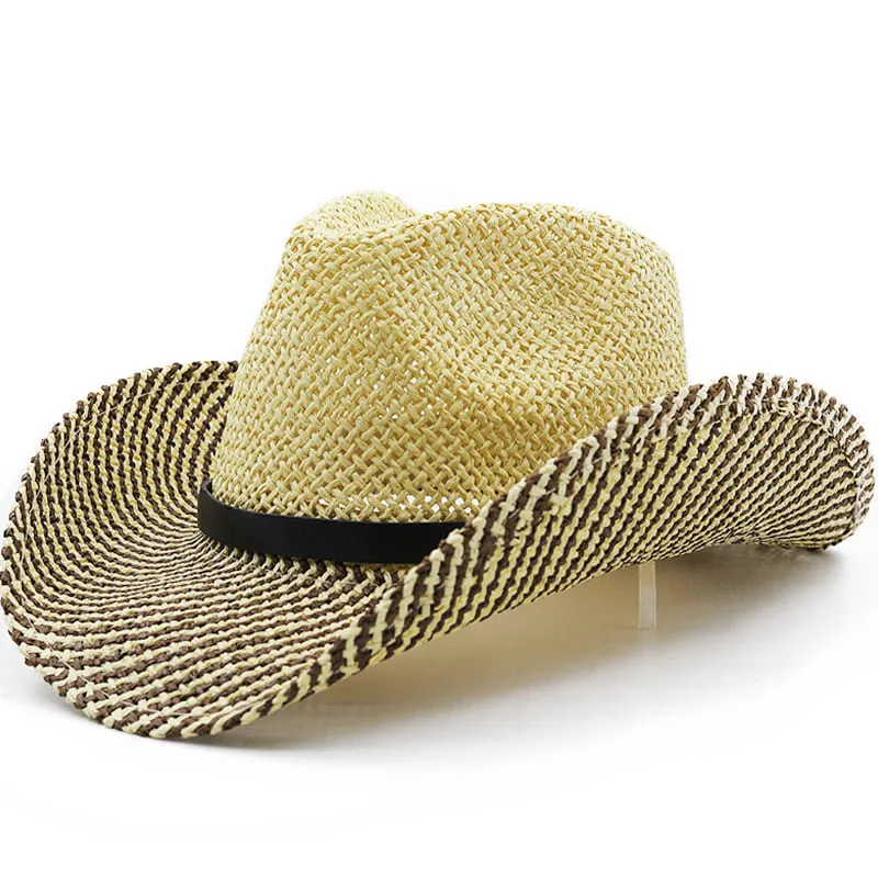 Jackson Straw Sun Cowboy Hat boater hat with bow in beach sunlight