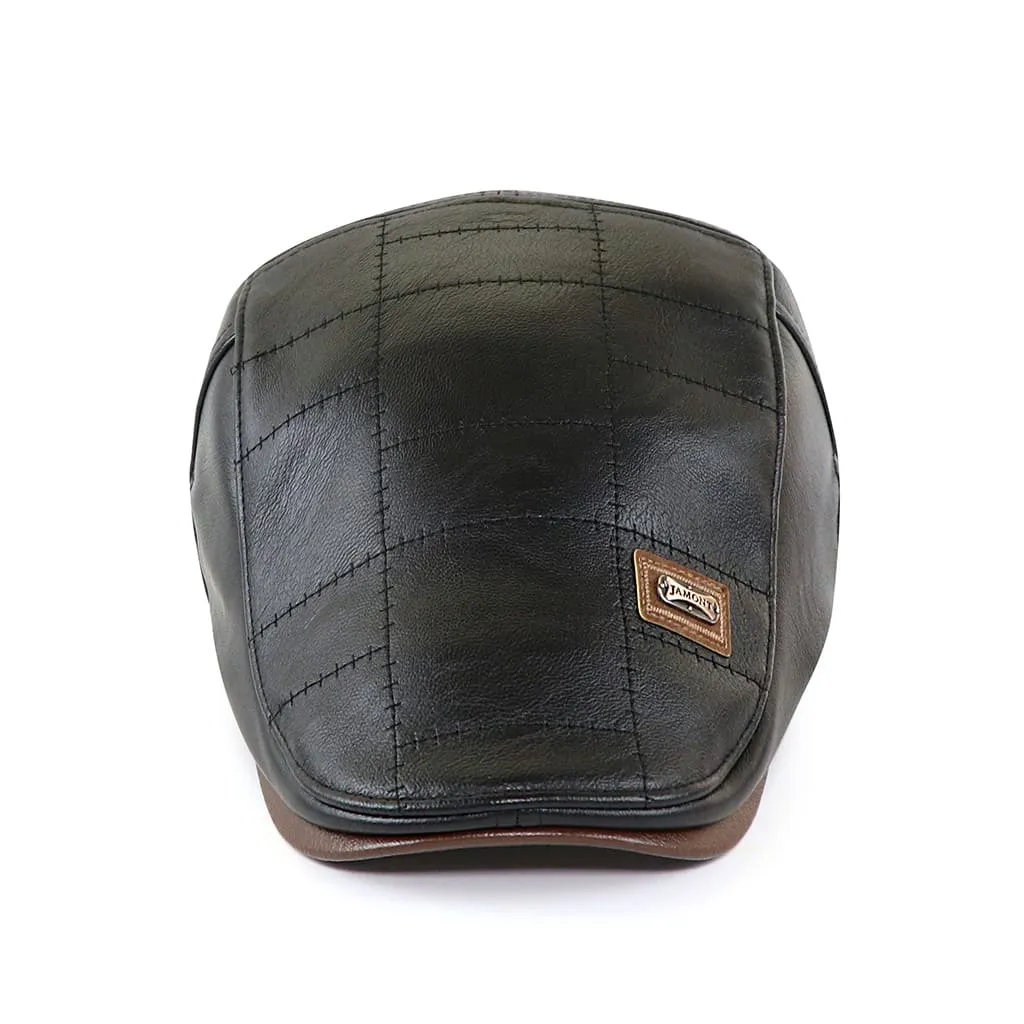 Jamont Leather Flat Cap