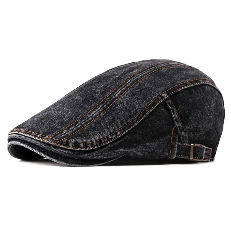 J&L Denim Cotton Flat Cap