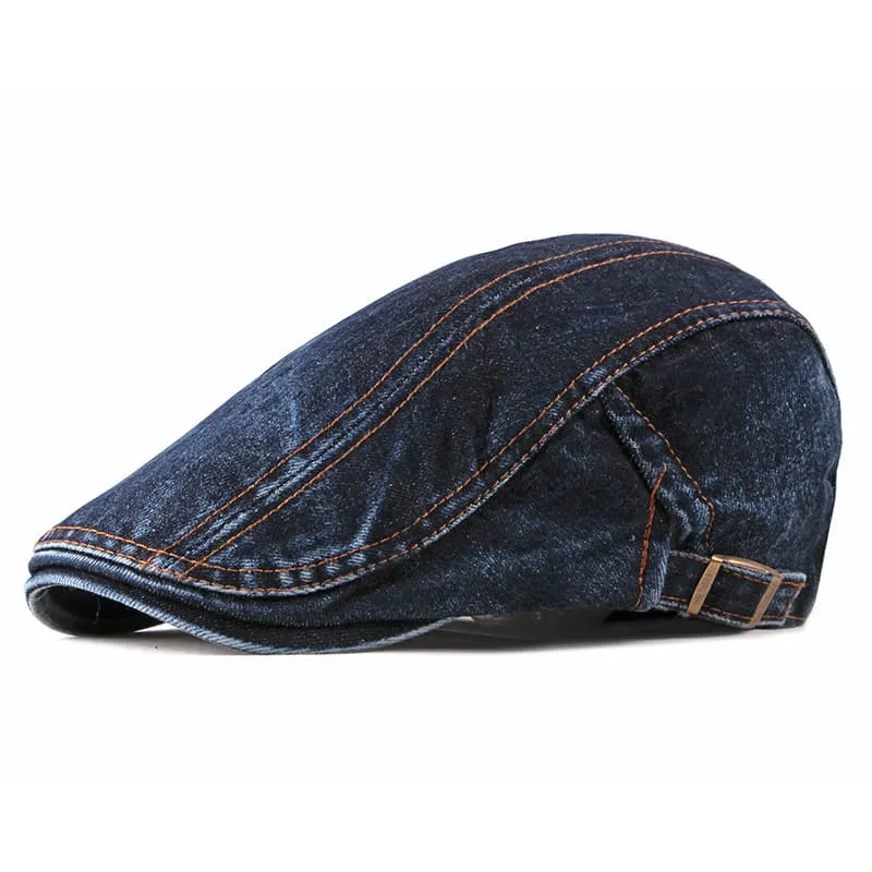 J&L Denim Cotton Flat Cap