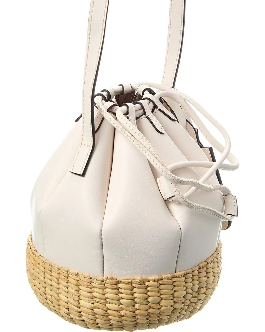Jason Wu Leather & Straw Bucket Bag